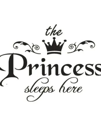 The Princess Sleeps Here  Flot Wallsticker Til Prinsessen