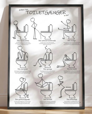 Toilethumor Plakat Hvilken Toiletgænger Er Du