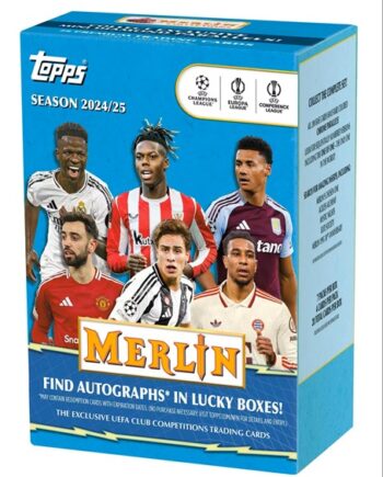 Topps Chrome 2024 2025 Merlin Uefa Club Competitions Soccer:  -pack Blaster Box