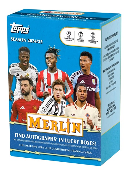Topps Chrome 2024 2025 Merlin Uefa Club Competitions Soccer: -pack Blaster Box