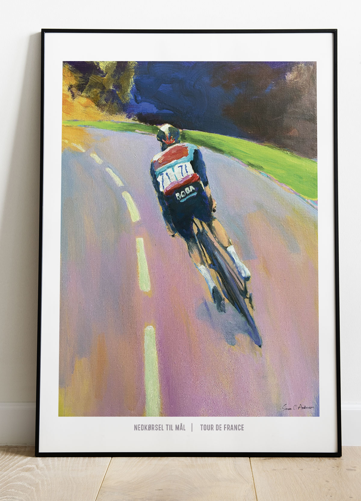 Tour De France-plakat Nedkørsel Mod Mål 21 29 A4 Kr 199 -