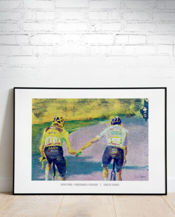 Tour De France-plakat Sportsånd Vingegaard   Pogacar 29     21 Cm  A4  Kr  199 -