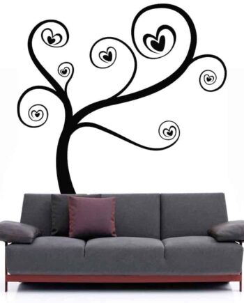 Træ Med Hjerter Wallsticker