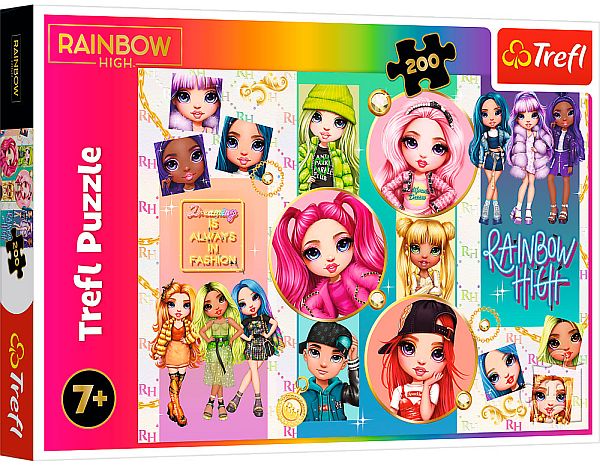 Trefl Puzzle  Puslespil  Rainbow High: Friendship Of Rainbow High  200 Pieces