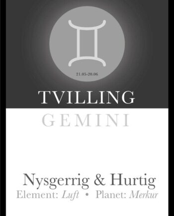 Tvillingen Stjernetegn Tekst Plakat