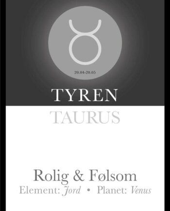 Tyren Stjernetegn Tekst Plakat