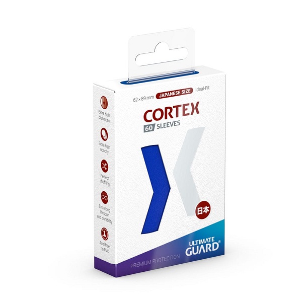 Ultimate Guard Cortex Sleeves  Kortlommer  Japanese Size Blue  Bl 195 165   60 Sleeves