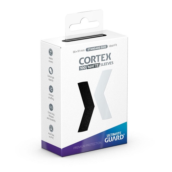 Ultimate Guard Cortex Sleeves  Kortlommer  Standard Size Matte Black  100 Sleeves