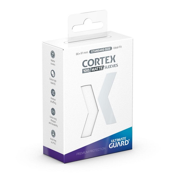 Ultimate Guard Cortex Sleeves  Kortlommer  Standard Size Matte White  100 Sleeves