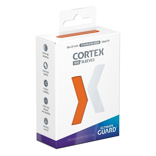Ultimate Guard Cortex Sleeves  Kortlommer  Standard Size Orange  100 Sleeves