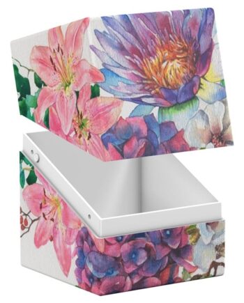 Ultimate Guard Return To Earth Boulder Deck Case  Deck Box  100  Standard Size: Floral Places Lotus Bloom
