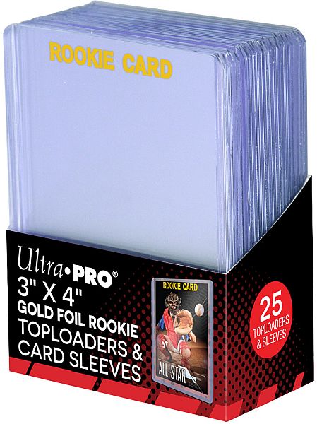 Ultra Pro Toploader   Sleeves:  Quot Rookie Card Quot  Box  25 Stk  Plastik Deck Protector Til Kort   Lommer Sleeves  15282