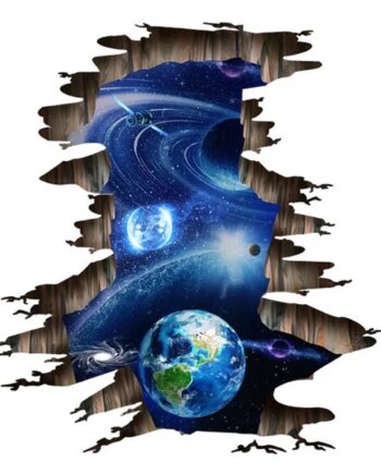 Universet Floorsticker Wallsticker  Flot Udsigt Til Jorden Mm