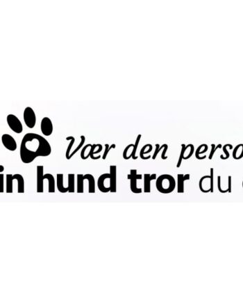 Vær Den Person Din Hund Tror Du Er  Sød Hundewallsticker 21x72cm