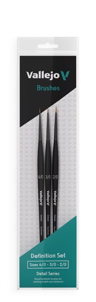 Vallejo Brush Definition Set Synthetic Hair Size: