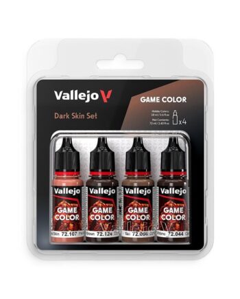 Vallejo Maling Game Color: Dark Skin Color Set   Colors 18ml