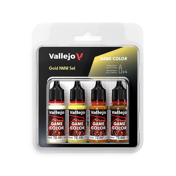 Vallejo Maling Game Color: Gold Nmm Color Set Colors 18ml