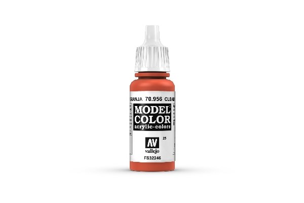 Vallejo Maling Model Color: Clear Orange 17ml