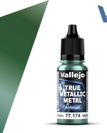 Vallejo Maling True Metallic Metal: Airbrush Dusken Green 18ml