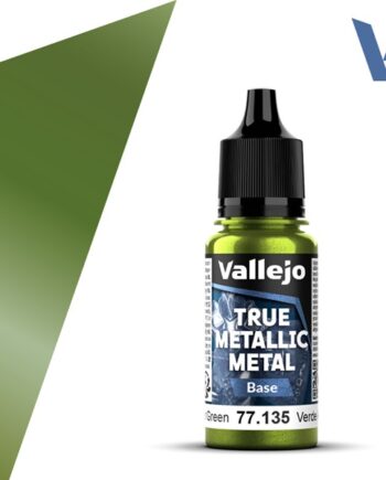 Vallejo Maling True Metallic Metal: Base Amber Green 18ml