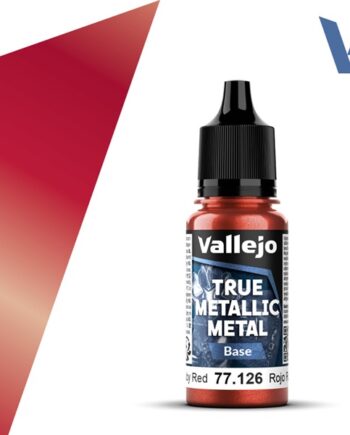 Vallejo Maling True Metallic Metal: Base Ruby Red 18ml
