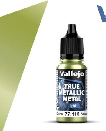 Vallejo Maling True Metallic Metal: Light Amber Green 18ml