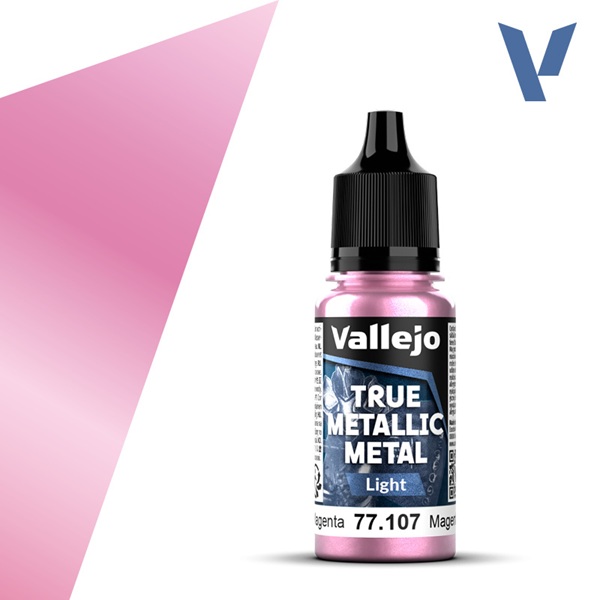 Vallejo Maling True Metallic Metal: Light Crimson Magenta 18ml