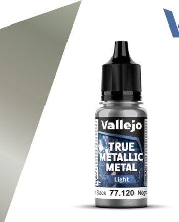 Vallejo Maling True Metallic Metal: Light Obsidian Black 18ml