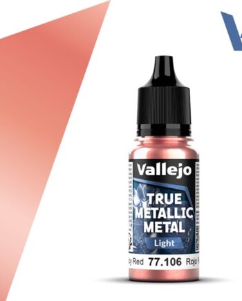 Vallejo Maling True Metallic Metal: Light Ruby Red 18ml