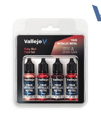 Vallejo Maling True Metallic Metal: Paint Set Ruby Red    Colors