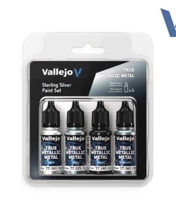 Vallejo Maling True Metallic Metal: Paint Set Sterling Silver    Colors