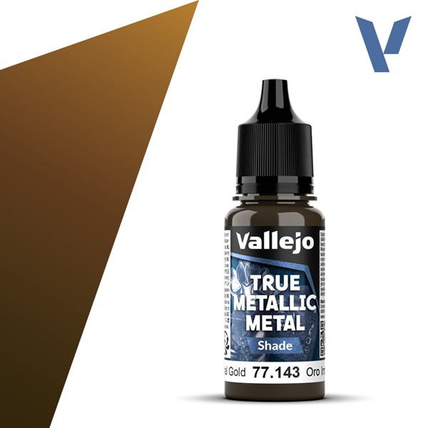 Vallejo Maling True Metallic Metal: Shade Imperial Gold 18ml
