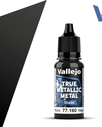 Vallejo Maling True Metallic Metal: Shade Obsidian Black 18ml