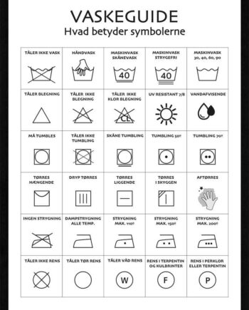 Vaskeguide Plakat Hvid