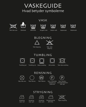 Vaskeguide Plakat Sort