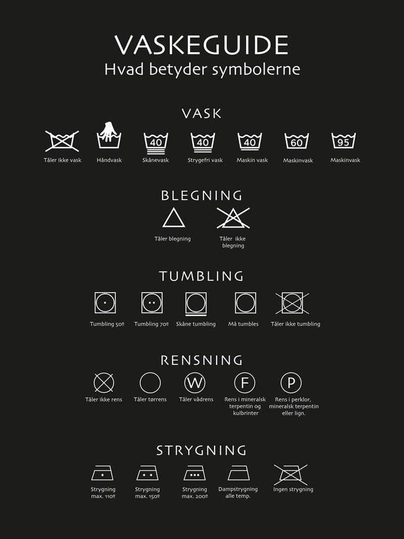 Vaskeguide Plakat Sort