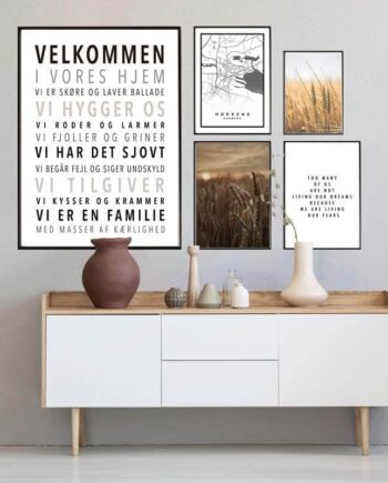 Velkommen Hjem Billedvæg