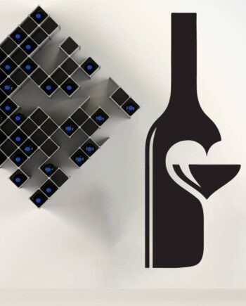 Vinflaske Med Hjerte Wallsticker