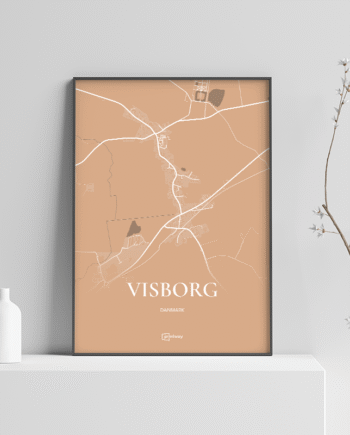 Visborg Plakaten Fuldt Kort Guld 70 100 Cm  B1