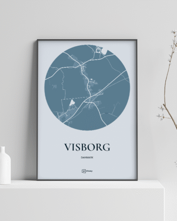 Visborg Plakaten Rundt Kort Havblå 70 100 Cm  B1