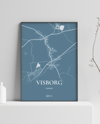 Visborg Plakaten Fuldt Kort Havblå 70 100 Cm  B1