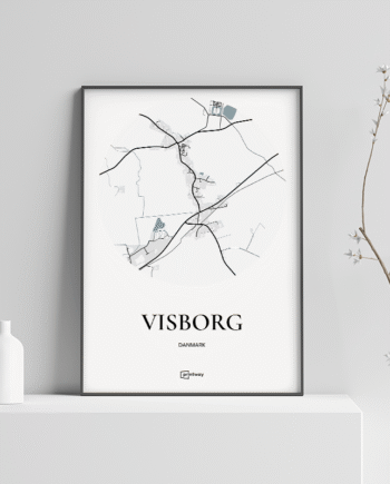 Visborg Plakaten Rundt Kort Hvid 70 100 Cm  B1