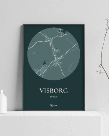 Visborg Plakaten Rundt Kort Skovgrøn 70 100 Cm  B1