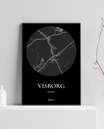 Visborg Plakaten Rundt Kort Sort 70 100 Cm  B1