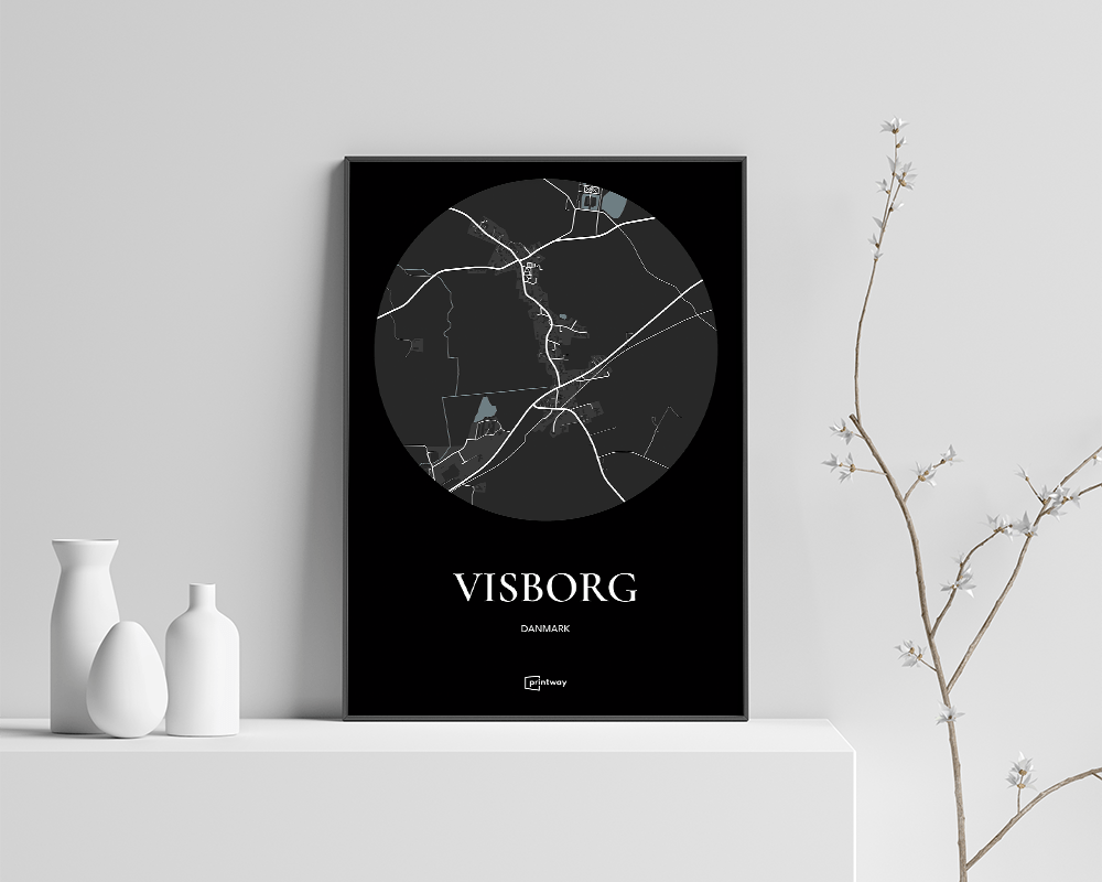 Visborg Plakaten Rundt Kort Sort 70 100 Cm B1