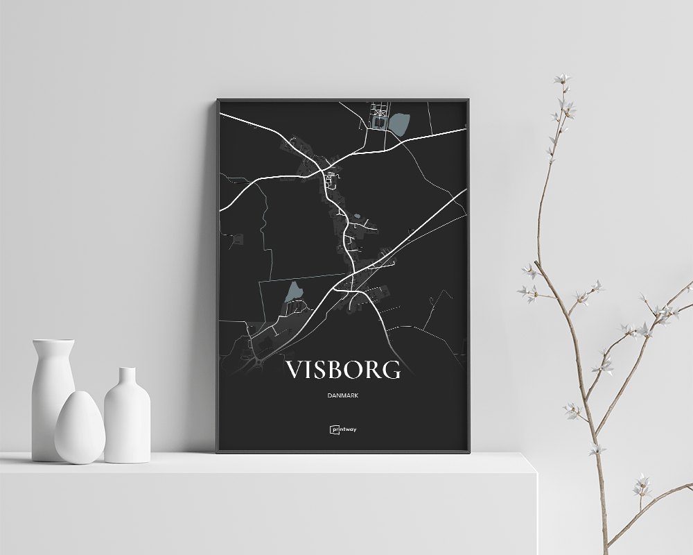 Visborg Plakaten Fuldt Kort Sort 70 100 Cm B1
