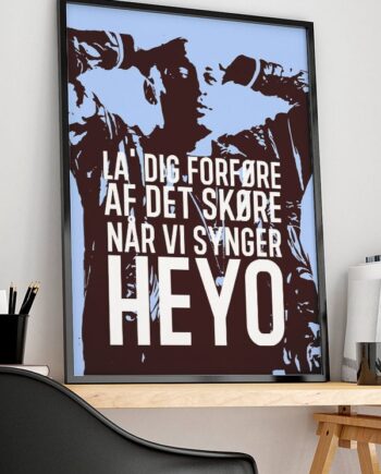 Wafande Plakat Heyo Blå 21   29    A4  Kr  199 -