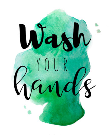 Wash Your Hands Grøn Af Pluma Posters