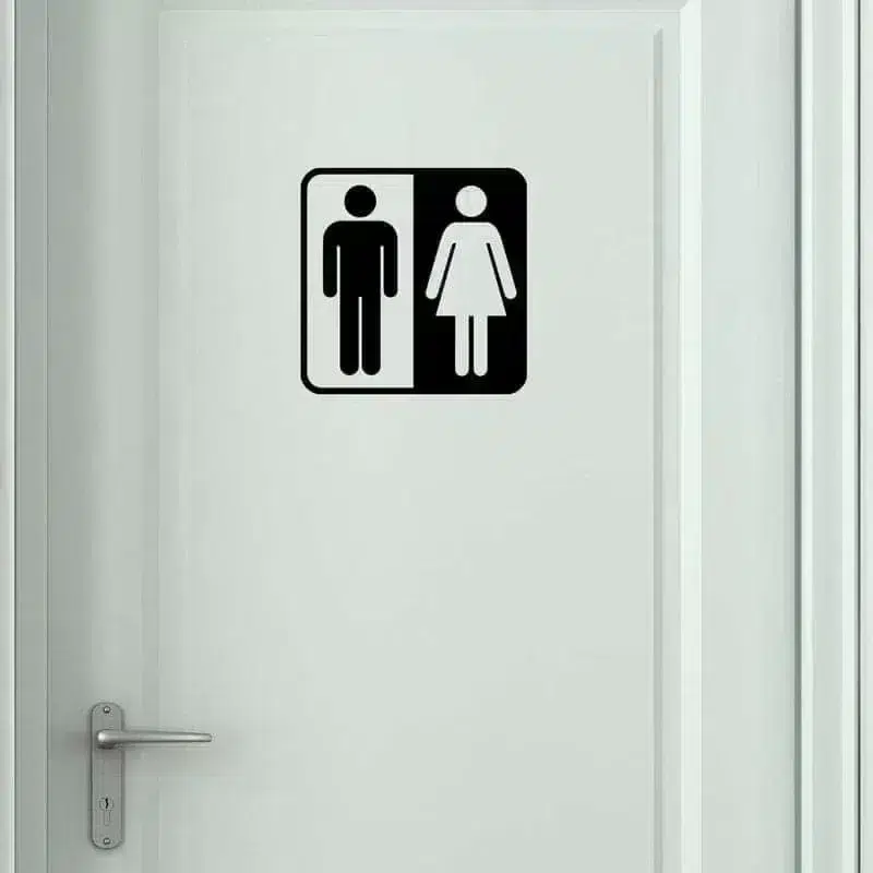 Wc Skilt       Wallsticker