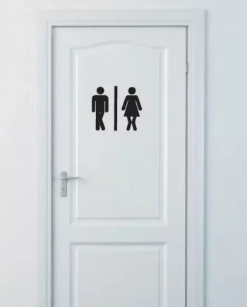 Wc Skilt   Skal Tisse Wallsticker